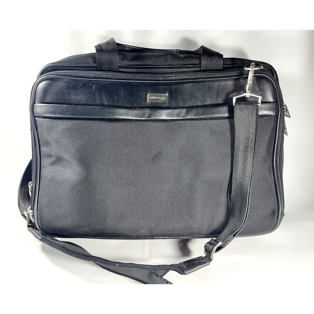 Kenneth Cole Reaction R-Tech Laptop Bag Briefcase Black Handles & Shoulder Strap